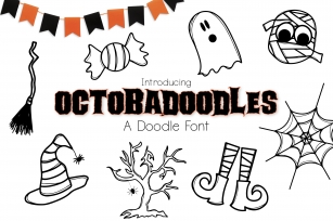 OctobaDoodles - A Halloween Doodle Font Font Download
