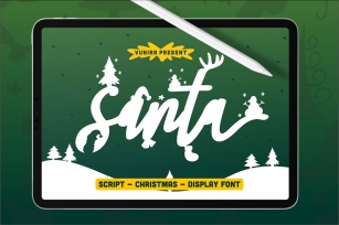 Santa | Script Chirstmas Display Font Font Download