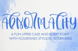 Abnormality A Upper Case and Script Font Font Download