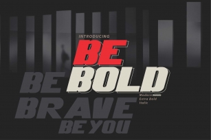Be Bold italic modern Font Download