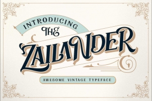 Zailander - Vectorian Vintage Font Font Download
