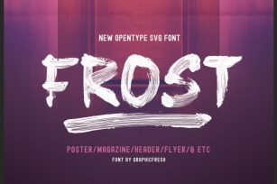 Frost SVG Font + Brushes Font Download