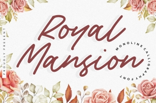 Royal Mansion Monoline Calligraphy Font Font Download