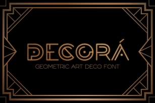 DECORÁ - Geometric Art Deco Font Font Download