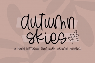Autumn Skies Hand Lettered Font Font Download