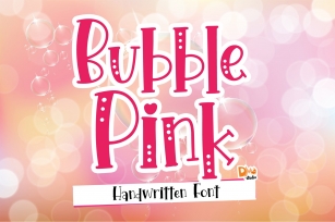 Bubble Pink - Crafty Handwritten Font Duo Font Download