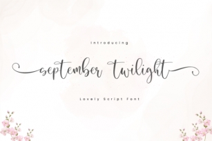 September Twilight Font Download