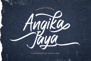 Angika Jaya - Handwritten Font Font Download