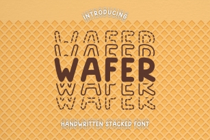 Wafer - A Playful Handwritten Stacked Font Font Download