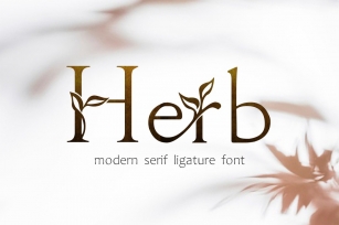 Herb - floral serif ligature font Font Download