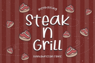 Steak N Grill - A Bouncy Handwritten Font Font Download