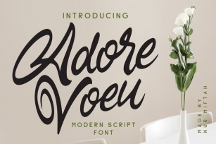 Adore Voeu - Modern Script Font Font Download