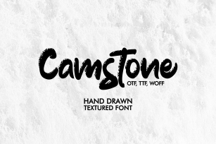 Camstone. Hand drawn textured brush Font. Font Download