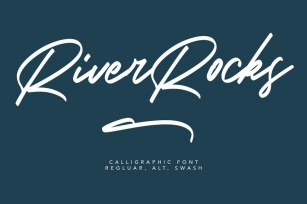 River Rocks Brush Font Font Download