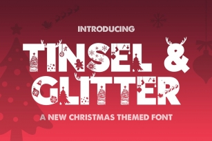 Tinsel & Glitter Silhouette Font Font Download