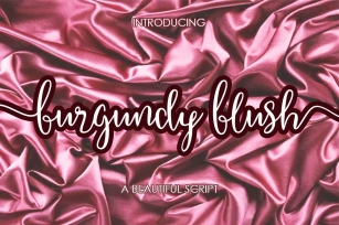 Burgundy Blush Script Font Download