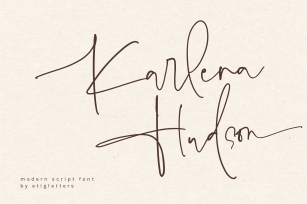 Karlena Hudson - Modern Script Font Download