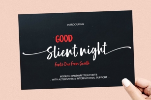 Good Slient night - A Delightful New Font Duo Font Download