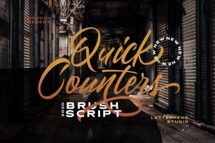 Quick Counters - Brush Script Font Download