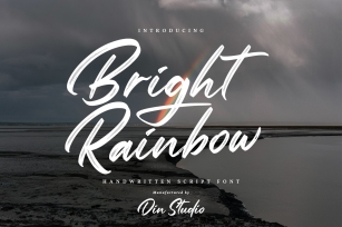 Bright Rainbow-Classy Brush Font Font Download