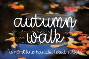 Autumn Walk - A Monoline Handlettered Script Font Download