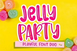 Jelly Party - Playfull Crafting Font Duo Font Download
