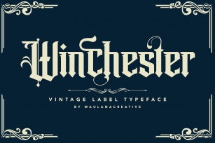 Winchester Blackletter Vintage Label Typeface Font Font Download