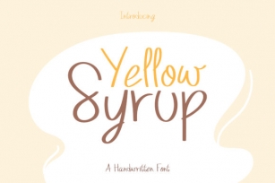 Yellow Syrup Font Download