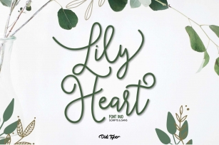 Lily Heart Font Duo | Script & Sans Font Download