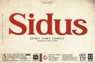 Sidus - Serif Font Family Font Download
