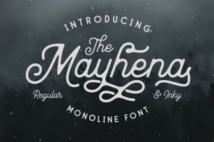 Mayhena Monoline Font Font Download