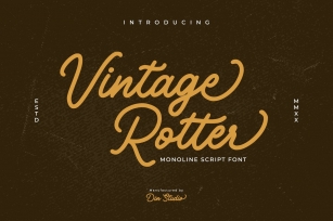 Vintage Rotter-Monoline Script Font Font Download