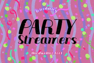 Party Streamers - A Fun Handwritten Display Font Font Download