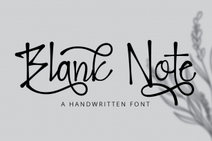 Blank Note - Ink Handwritten Font Font Download