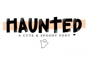 HAUNTED - a hand lettered cute and spooky faunt Font Download