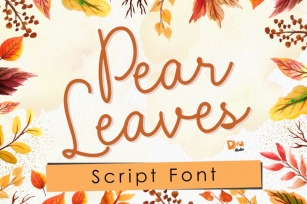 Pear Leaves - Autumn Script Font Font Download