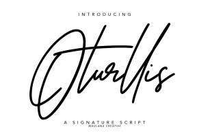 Oturllis Signature Font Download