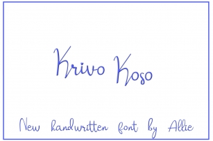 Krivo Koso Font Download