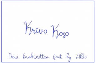 Krivo Koso Font Download