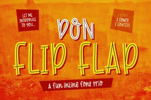 Don Flip Flap - a fun, big impact, inline font trio Font Download