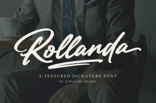 Rollanda - Textured Signature Font Font Download