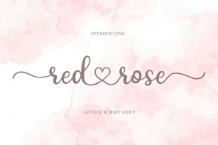 Red Rose - Romantic Script Font Font Download