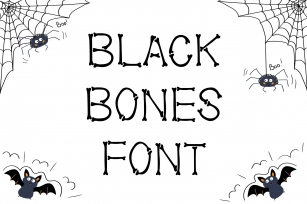 Black Bones Halloween Font Font Download