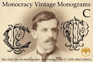 Monocracy Vintage Monograms C Font Download