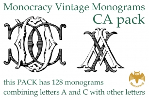 Monocracy Vintage Monograms Pack CA Font Download