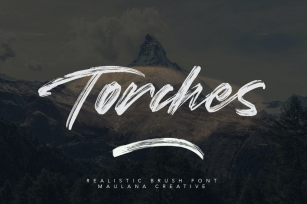 Torches Realistic Brush Font Font Download