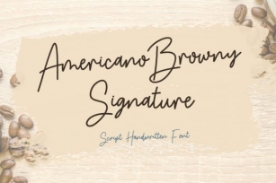 Americano Browny Signature Font Download