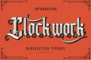Clockwork Blackletter Typeface Font Download