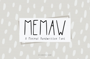 MeMaw - A Handwritten Skinny Font Font Download