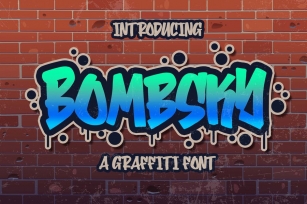 Bombsky Graffiti Font Font Download